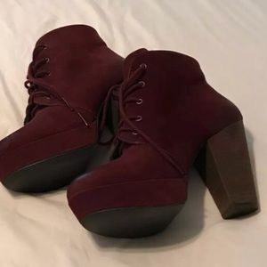Steve Madden Burgundy Booties